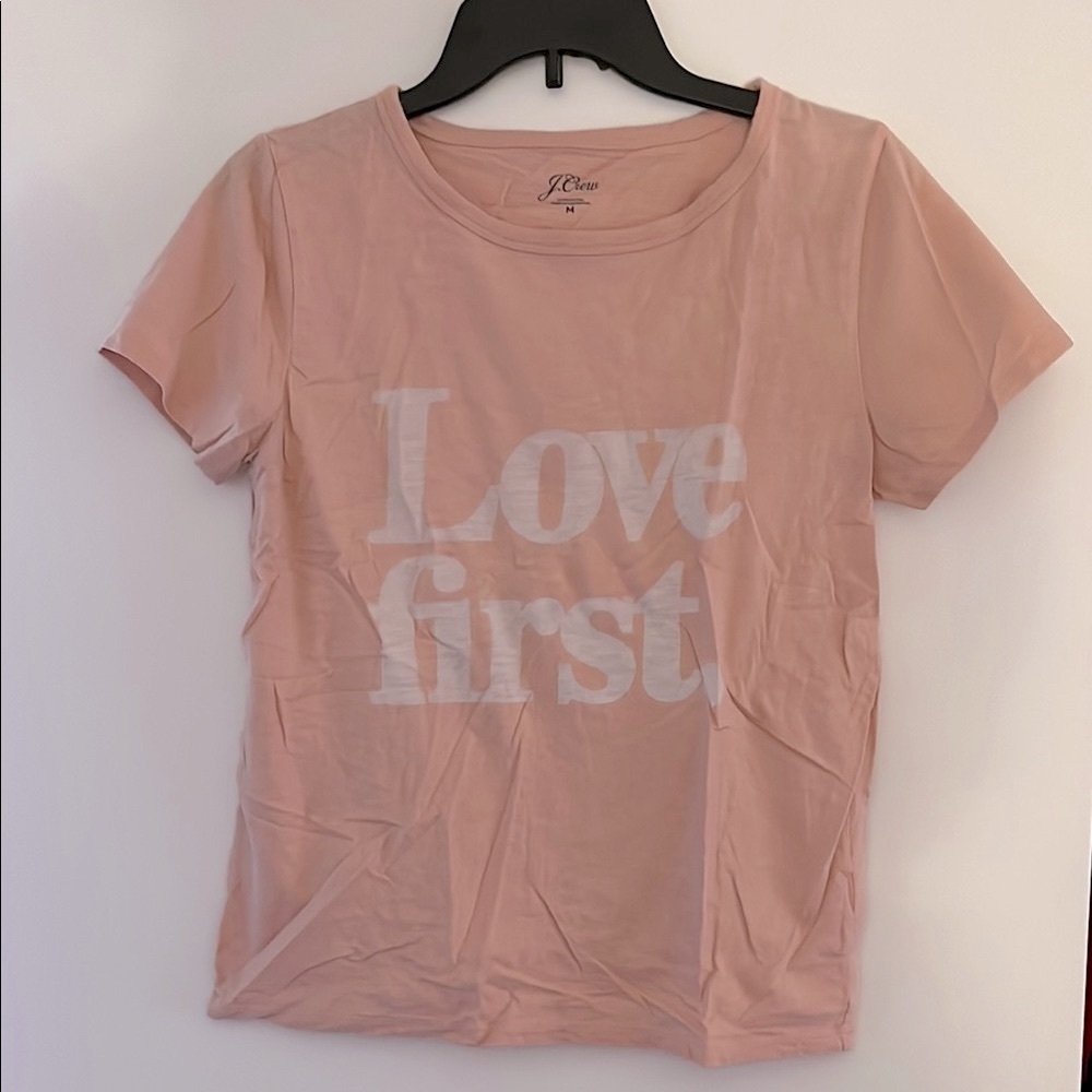 J. Crew Pink Graphic Tee